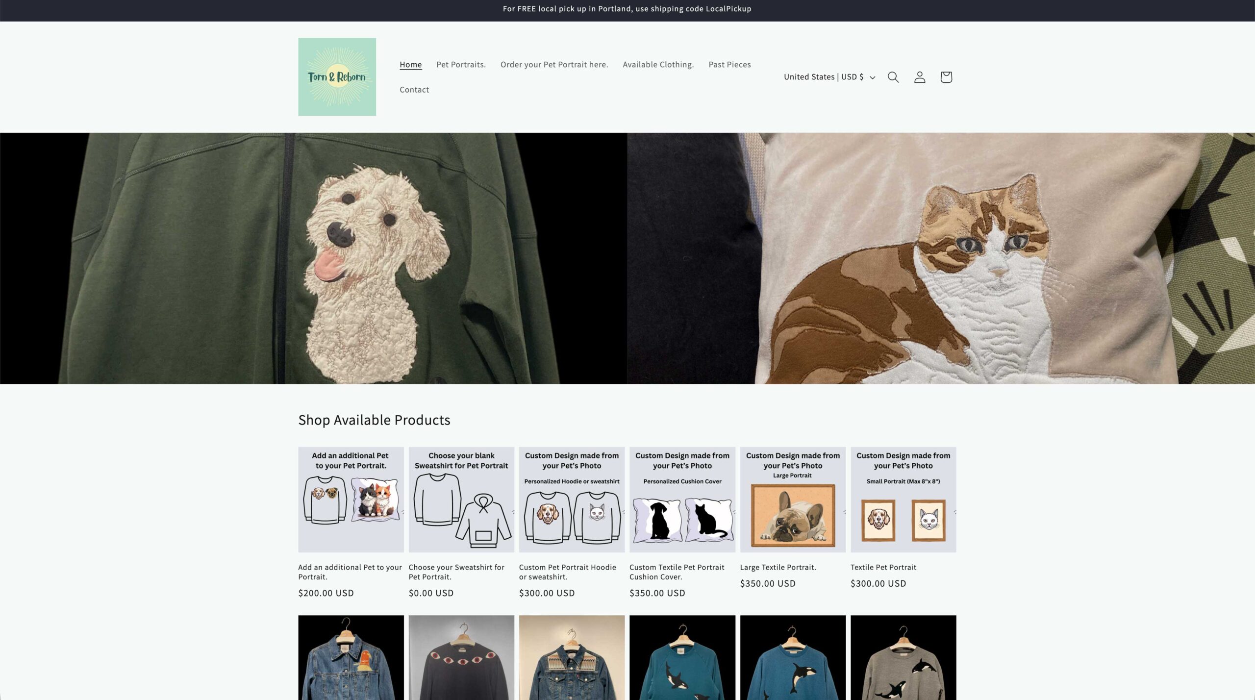 Screenshot of Thalia Lane's Website home page